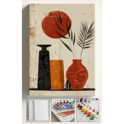 Sayılarla Boyama Seti Numaralı Tuval Fırça Boya Vazo Çiçek 40x50 Cm - VAZODA 2 Lİ YÜZ Sayılarla Boyama Seti Numaralı Tuval Fırça Boya Vazo Çiçek 40x50 Cm - VAZODA 2 Lİ YÜZ