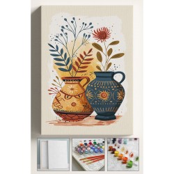 Sayılarla Boyama Seti Numaralı Tuval Fırça Boya Vazo Çiçek 40x50 Cm - MOTİFLİ VAZO Sayılarla Boyama Seti Numaralı Tuval Fırça Boya Vazo Çiçek 40x50 Cm - MOTİFLİ VAZO