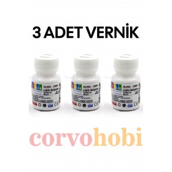 Resim verniği tuval vernik 25 ML 3 adet vernik