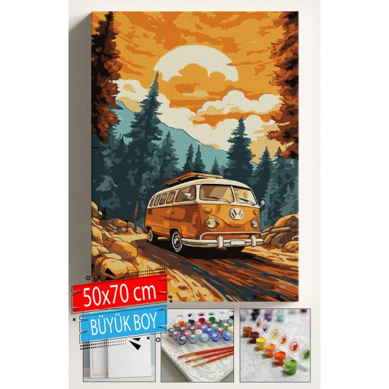 Sayılarla Boyama Seti Numaralı Tuval Fırça Boya Dahil Kasnaklı Set 50x70 Cm - TURUNCU VOSVOS Sayılarla Boyama Seti Numaralı Tuval Fırça Boya Dahil Kasnaklı Set 50x70 Cm - TURUNCU VOSVOS