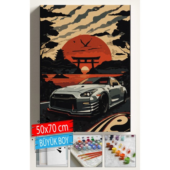 Sayılarla Boyama Seti Numaralı Tuval Fırça Boya Dahil Kasnaklı Set 50x70 Cm - NİSSANGTR Sayılarla Boyama Seti Numaralı Tuval Fırça Boya Dahil Kasnaklı Set 50x70 Cm - NİSSANGTR