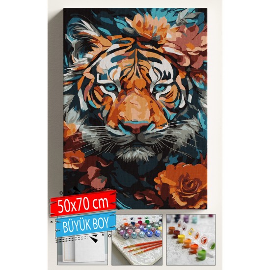 Sayılarla Boyama Seti Numaralı Tuval Fırça Boya Dahil Kasnaklı Set 50x70 Cm - REKLİ KAPLAN