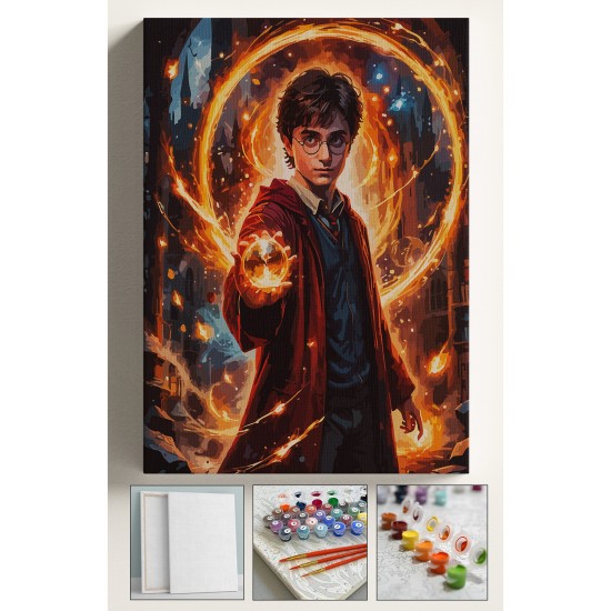 Sayılarla Boyama Seti Numaralı Tuval Fırça Boya Dahil Kasnaklı Set 40x50 Cm - HARRY