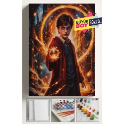 Sayılarla Boyama Seti Numaralı Tuval Fırça Boya Dahil Kasnaklı Set 50x70 Cm - HARRY