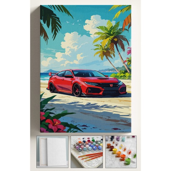 Sayılarla Boyama Tuval Seti Hobi Seti Kasnaklı Fırça Boya Dahil (çıtalı) 40x50 Cm CIVIC Sayılarla Boyama Tuval Seti Hobi Seti Kasnaklı Fırça Boya Dahil (çıtalı) 40x50 Cm CIVIC