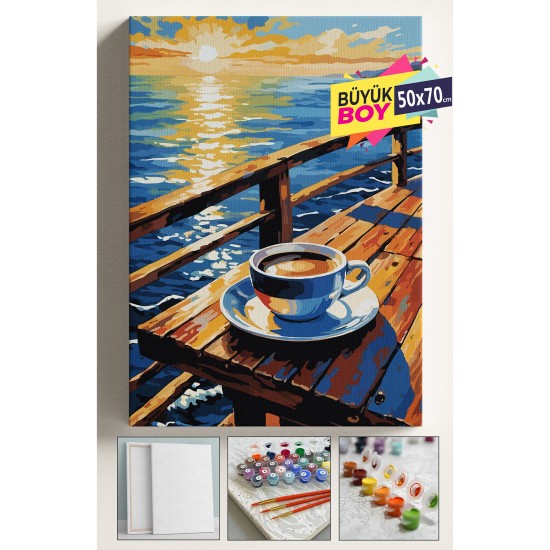 Sayılarla Boyama Seti Numaralı Tuval Fırça Boya Dahil Kasnaklı Set 50x70 Cm - GÜNEŞ VE KAHVE Sayılarla Boyama Seti Numaralı Tuval Fırça Boya Dahil Kasnaklı Set 50x70 Cm - GÜNEŞ VE KAHVE