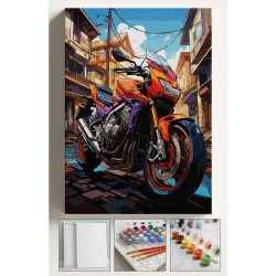 Sayılarla Boyama Seti Numaralı Tuval Fırça Boya Dahil Kasnaklı Set 40x50 Cm - KTMOTOR