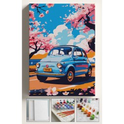 Sayılarla Boyama Seti Numaralı Tuval Fırça Boya Dahil Kasnaklı Set 40x50 Cm - 500L