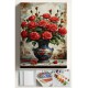 Sayılarla Boyama Çerçeveli Hobi Seti Numaralı Tuval Fırça Boya Kasnaklı 40X50 Cm KIRMIZI GÜL VAZO Sayılarla Boyama Çerçeveli Hobi Seti Numaralı Tuval Fırça Boya Kasnaklı 40X50 Cm KIRMIZI GÜL VAZO