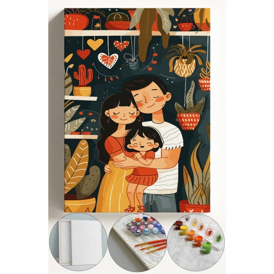 Sayılarla Boyama Çerçeveli Hobi Seti Numaralı Tuval Fırça Boya Dahil Kasnaklı 40X50 Cm ANNELER GÜNÜ Sayılarla Boyama Çerçeveli Hobi Seti Numaralı Tuval Fırça Boya Dahil Kasnaklı 40X50 Cm ANNELER GÜNÜ