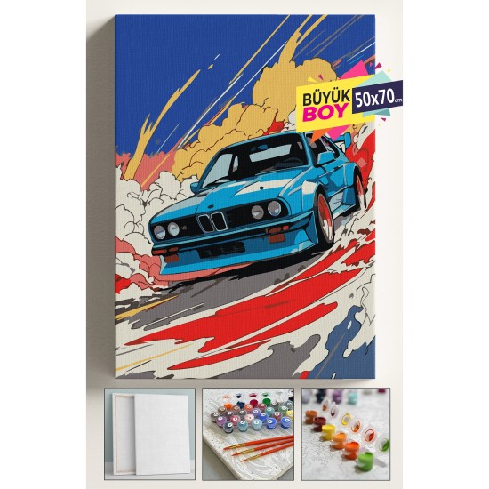 Sayılarla Boyama Seti Numaralı Tuval Fırça Boya Dahil Kasnaklı Set 50x70 Cm - BMW320 Sayılarla Boyama Seti Numaralı Tuval Fırça Boya Dahil Kasnaklı Set 50x70 Cm - BMW320