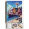 Sayılarla Boyama Çerçeveli Hobi Seti Numaralı Tuval Fırça Boya Dahil Kasnaklı 40X50 Cm LİMAN MANZARA