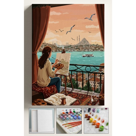 Sayılarla Boyama Seti Numaralı Tuval Fırça Boya (Kasnaklı Tuvale Gerili) 40x50 Cm İSTANBUL ÇİZEN Sayılarla Boyama Seti Numaralı Tuval Fırça Boya (Kasnaklı Tuvale Gerili) 40x50 Cm İSTANBUL ÇİZEN