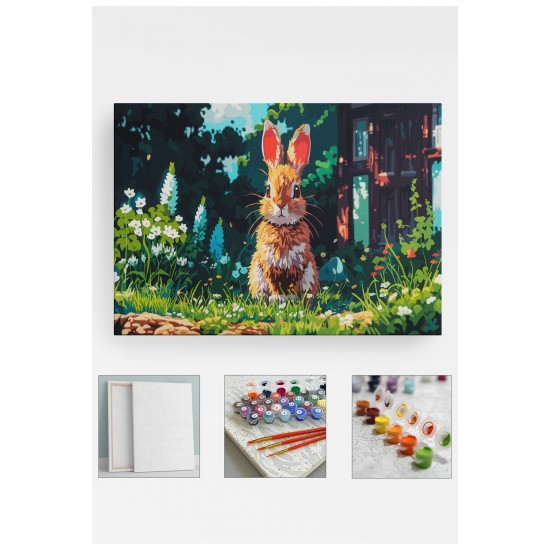 Sayılarla Boyama Çerçeveli Hobi Seti Numaralı Tuval Fırça Boya Dahil Kasnaklı 40X50 Cm - TAVŞAN Sayılarla Boyama Çerçeveli Hobi Seti Numaralı Tuval Fırça Boya Dahil Kasnaklı 40X50 Cm - TAVŞAN