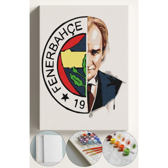 Sayılarla Boyama Seti Numaralı Tuval Fırça Boya 40x50 Cm - Atatürk Fener Sayılarla Boyama Seti Numaralı Tuval Fırça Boya 40x50 Cm - Atatürk Fener