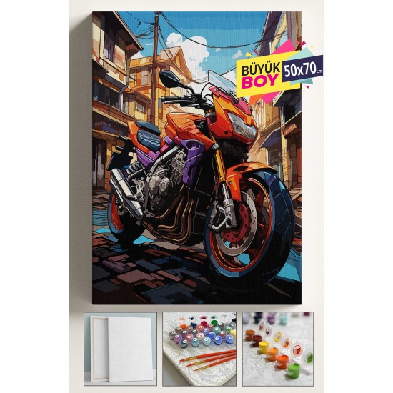 Sayılarla Boyama Seti Numaralı Tuval Fırça Boya Dahil Kasnaklı Set 50x70 Cm - KTMOTOR Sayılarla Boyama Seti Numaralı Tuval Fırça Boya Dahil Kasnaklı Set 50x70 Cm - KTMOTOR