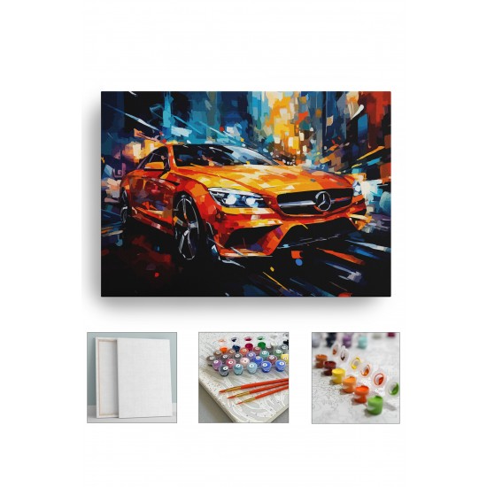 Sayılarla Boyama Tuval Seti Hobi Seti kasnaklı Fırça Boya Dahil (Çıtalı) 40x50 CM - turuncu merco Sayılarla Boyama Tuval Seti Hobi Seti kasnaklı Fırça Boya Dahil (Çıtalı) 40x50 CM - turuncu merco