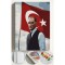 Sayılarla Boyama Seti Numaralı Tuval Fırça Boya 40x50 Cm - ATATÜRK BAYRAK