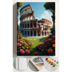 Sayılarla Boyama Seti Numaralı Tuval Fırça Boya 40x50 Cm - Kolezyum