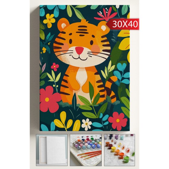 Sayılarla Boyama Çerçeveli Hobi Seti Numaralı Tuval Fırça Boya Dahil Kasnaklı 30X40 Cm Küçük Kedi Sayılarla Boyama Çerçeveli Hobi Seti Numaralı Tuval Fırça Boya Dahil Kasnaklı 30X40 Cm Küçük Kedi