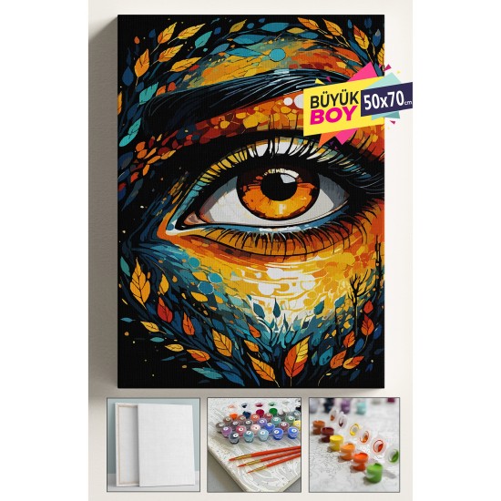 Sayılarla Boyama Seti Numaralı Tuval Fırça Boya Dahil Kasnaklı Set 50x70 Cm - TEK GÖZ Sayılarla Boyama Seti Numaralı Tuval Fırça Boya Dahil Kasnaklı Set 50x70 Cm - TEK GÖZ