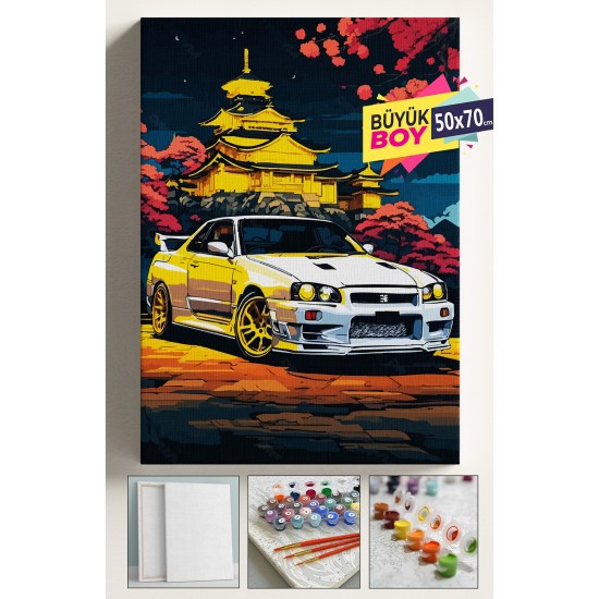 Sayılarla Boyama Seti Numaralı Tuval Fırça Boya Dahil Kasnaklı Set 50x70 Cm - SUBARU Sayılarla Boyama Seti Numaralı Tuval Fırça Boya Dahil Kasnaklı Set 50x70 Cm - SUBARU