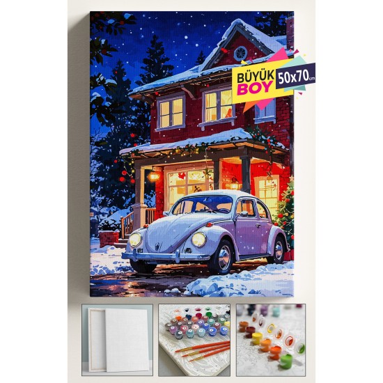 Sayılarla Boyama Seti Numaralı Tuval Fırça Boya Dahil Kasnaklı Set 50x70 Cm - BEYAZ VOSVOS Sayılarla Boyama Seti Numaralı Tuval Fırça Boya Dahil Kasnaklı Set 50x70 Cm - BEYAZ VOSVOS