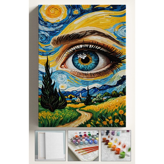 Sayılarla Boyama Seti Numaralı Tuval Fırça Boya 40x50 Cm - VAN GOGH GÖZ Sayılarla Boyama Seti Numaralı Tuval Fırça Boya 40x50 Cm - VAN GOGH GÖZ