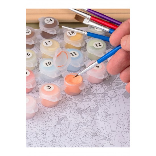 Çocuk Sayılarla Boyama Numaralı Tuval Seti Fırça Boya Dahil 40x50 Cm HELLOKİTY Çocuk Sayılarla Boyama Numaralı Tuval Seti Fırça Boya Dahil 40x50 Cm HELLOKİTY