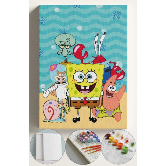 Çocuk Sayılarla Boyama Numaralı Tuval Seti Fırça Boya Dahil 40x50 Cm BOB VE ARKADAŞLARI Çocuk Sayılarla Boyama Numaralı Tuval Seti Fırça Boya Dahil 40x50 Cm BOB VE ARKADAŞLARI