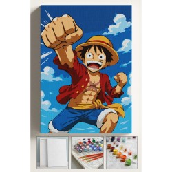 Sayılarla Boyama Tuval Seti Fırça Boya Dahil (Çıtalı) 40x50 CM - ONE PİECE