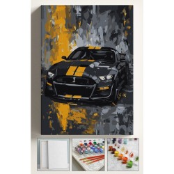 Sayılarla Boyama Tuval Seti Fırça Boya Dahil (Çıtalı) 40x50 CM - COBRA CAR