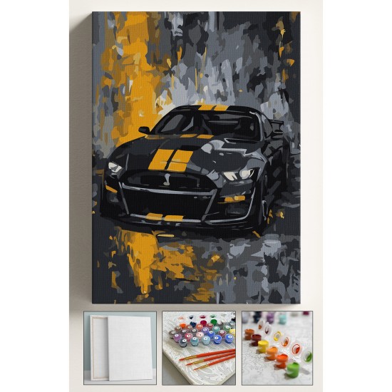 Sayılarla Boyama Tuval Seti Fırça Boya Dahil (Çıtalı) 40x50 CM - COBRA CAR Sayılarla Boyama Tuval Seti Fırça Boya Dahil (Çıtalı) 40x50 CM - COBRA CAR