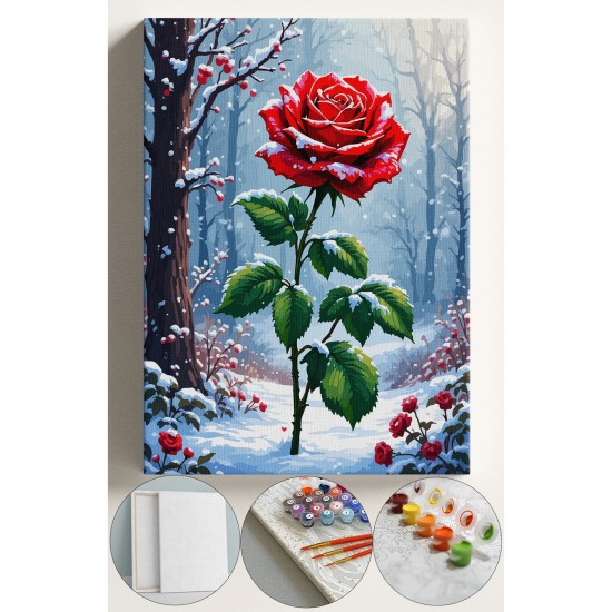 Sayılarla Boyama Tuval Seti Fırça Boya Dahil (Çıtalı) 40x50 CM - Karda Gül Sayılarla Boyama Tuval Seti Fırça Boya Dahil (Çıtalı) 40x50 CM - Karda Gül