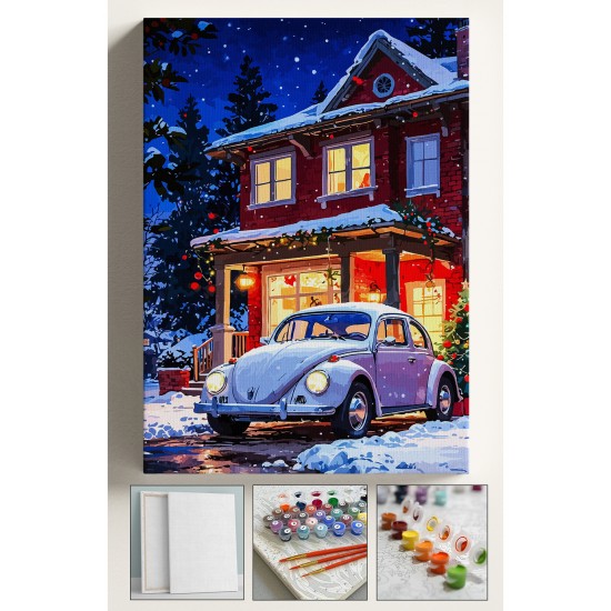 Sayılarla Boyama Seti Çerçeveli Hobi Seti Tuval Fırça Boya Kasnaklı Set 40x50 Cm Beyaz Vosvos Sayılarla Boyama Seti Çerçeveli Hobi Seti Tuval Fırça Boya Kasnaklı Set 40x50 Cm Beyaz Vosvos