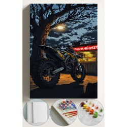 Sayılarla Boyama Seti Numaralı Tuval Fırça Boya 40x50 Cm - Road Motor