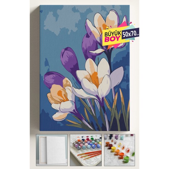 Sayılarla Boyama Seti Numaralı Tuval Fırça Boya Dahil Kasnaklı Set 50x70 Cm - MOR ÇİĞDEM Sayılarla Boyama Seti Numaralı Tuval Fırça Boya Dahil Kasnaklı Set 50x70 Cm - MOR ÇİĞDEM