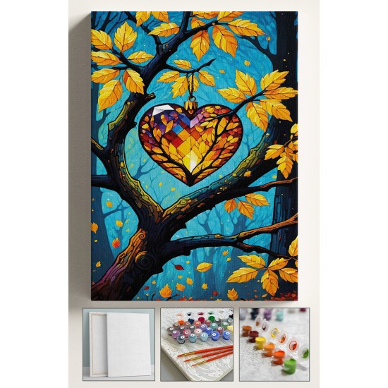 Sayılarla Boyama Çerçeveli Hobi Seti Numaralı Tuval Fırça Boya Dahil Kasnaklı 40X50 Cm DİLEK AĞACI Sayılarla Boyama Çerçeveli Hobi Seti Numaralı Tuval Fırça Boya Dahil Kasnaklı 40X50 Cm DİLEK AĞACI