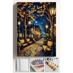 Sayılarla Boyama Çerçeveli Hobi Seti Numaralı Tuval Fırça Boya Dahil Kasnaklı 40X50 Cm - IŞIKLI YOL Sayılarla Boyama Çerçeveli Hobi Seti Numaralı Tuval Fırça Boya Dahil Kasnaklı 40X50 Cm - IŞIKLI YOL