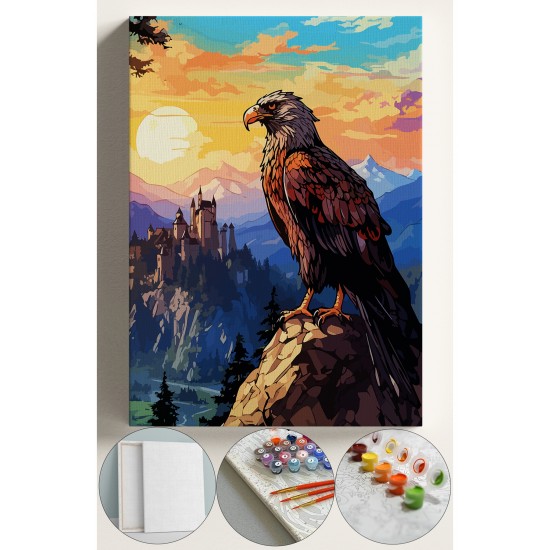 Sayılarla Boyama Seti Numaralı Tuval Fırça Boya 40x50 Cm - DAĞLARDA KARTAL Sayılarla Boyama Seti Numaralı Tuval Fırça Boya 40x50 Cm - DAĞLARDA KARTAL