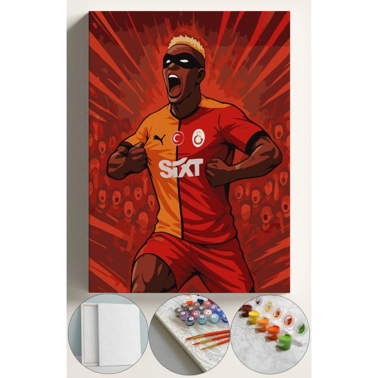 Sayılarla Boyama Seti Numaralı Tuval Fırça Boya 40x50 Cm - Osimhen Sayılarla Boyama Seti Numaralı Tuval Fırça Boya 40x50 Cm - Osimhen