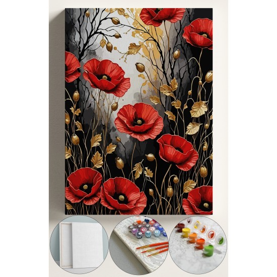 Sayılarla Boyama Seti Numaralı Tuval Fırça Boya 40x50 Cm - Altın Gelincik Sayılarla Boyama Seti Numaralı Tuval Fırça Boya 40x50 Cm - Altın Gelincik