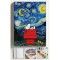 Sayılarla Boyama Seti Numaralı Tuval Fırça Boya 40x50 Cm - YILDIZLI GECE SNOOPY