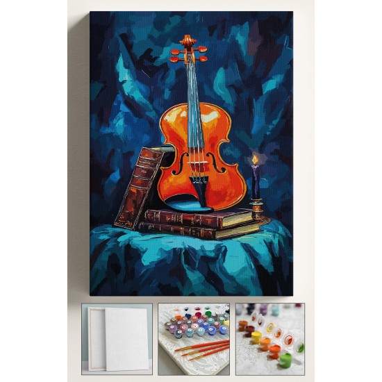 Sayılarla Boyama Seti Numaralı Tuval Fırça Boya 40x50 Cm - KEMAN