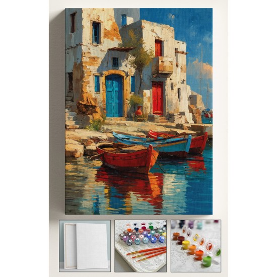 Sayılarla Boyama Seti Numaralı Tuval Fırça Boya 40x50 Cm - KÖY EVİ SANDAL Sayılarla Boyama Seti Numaralı Tuval Fırça Boya 40x50 Cm - KÖY EVİ SANDAL