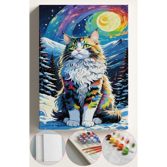 Sayılarla Boyama Seti Numaralı Tuval Fırça Boya 40x50 Cm - SAMANYOLU KEDİ Sayılarla Boyama Seti Numaralı Tuval Fırça Boya 40x50 Cm - SAMANYOLU KEDİ