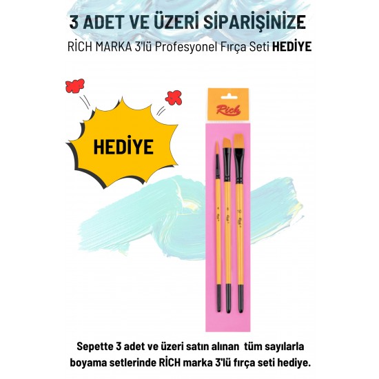 ayılarla Boyama Seti Numaralı Tuval Fırça Boya 40x50 Cm Kahve ve Çiçekler ayılarla Boyama Seti Numaralı Tuval Fırça Boya 40x50 Cm Kahve ve Çiçekler