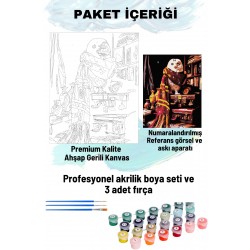 Sayılarla Boyama Seti Numaralı Tuval Fırça Boya 40x50 Cm - HARRYBAYKUŞ