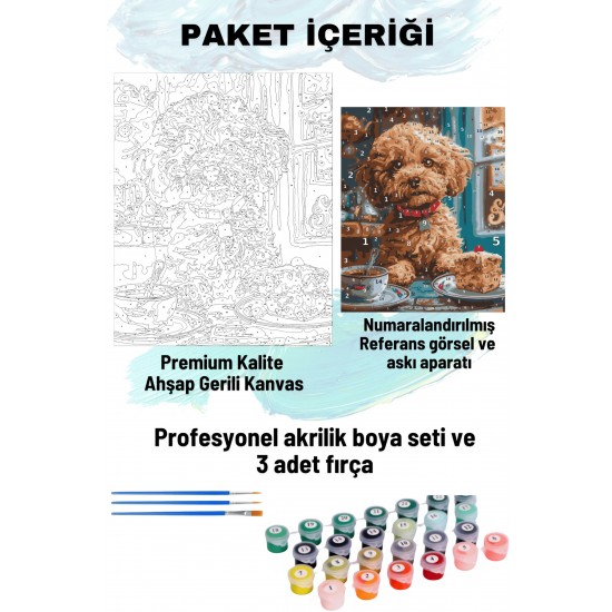 Sayılarla Boyama Seti Numaralı Tuval Fırça Boya 40x50 Cm - SÜS KÖPEĞİ PASTA 2 Sayılarla Boyama Seti Numaralı Tuval Fırça Boya 40x50 Cm - SÜS KÖPEĞİ PASTA 2