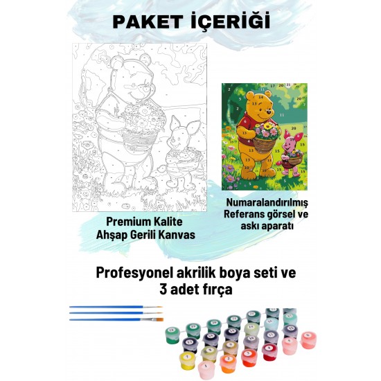 Sayılarla Boyama Seti Numaralı Tuval Fırça Boya 40x50 Cm - WİNNE Sayılarla Boyama Seti Numaralı Tuval Fırça Boya 40x50 Cm - WİNNE